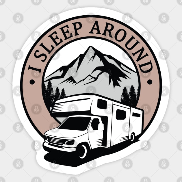 I Sleep Around Sticker by Cherrific